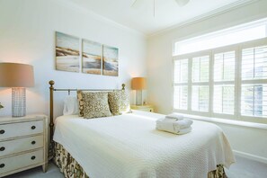The bedrooms receive terrific natural light.