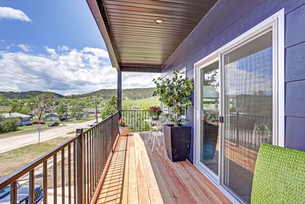 View of the comfortable balcony