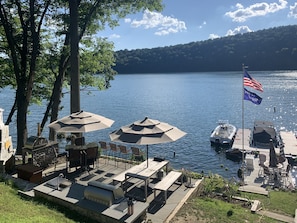 Patio at the lake