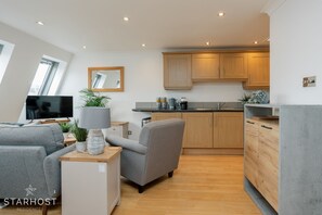 The lounge area is a perfect place for guests to relax after a busy day