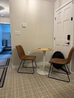 small table with 2 chairs for meals