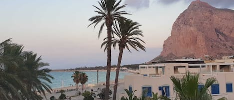 Vue sur la plage ou l’océan