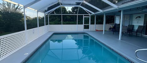 Pool 14x24 heated 3 ft one side 6ft other 
