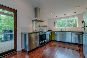 Modern stainless steel kitchen