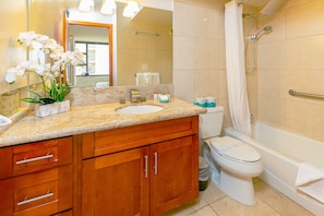 Bathroom with tub and shower combo!