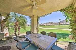 Covered Patio | Golf Course Views