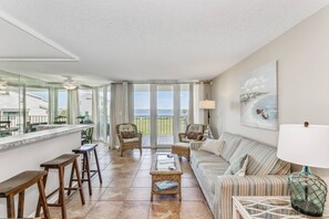 Spacious living area with views of the Sound!