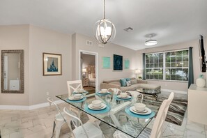 Lovely dining are beside the living are and kitchen