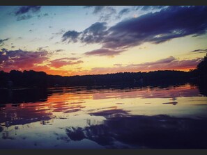 Sunset reflection in lake