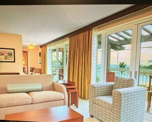 View showing massive sliding doors from both living area and master bedroom