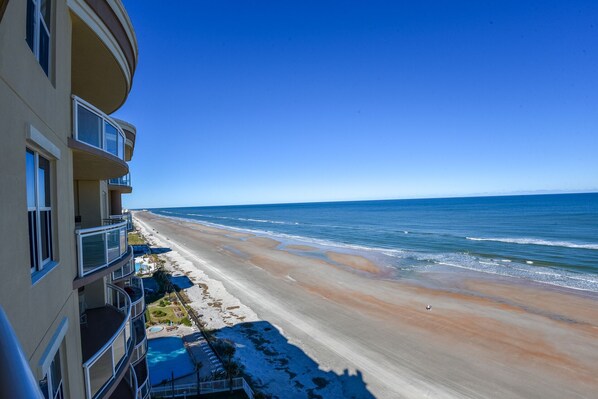 Wide expansive view from direct oceanfront balcony