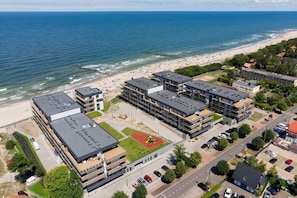A bird's eye view of the area.