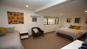  Bedroom 2 Downstairs large room with great views, A/C,  TV, Queen and Single 
