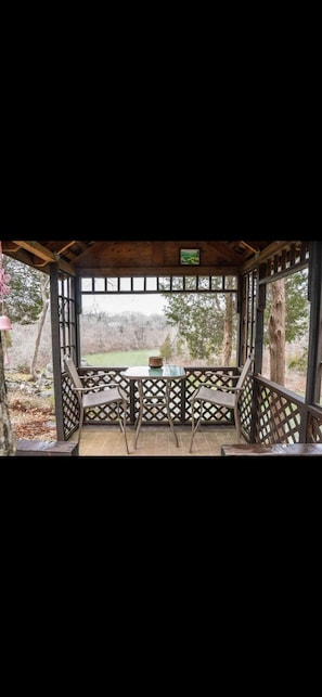 Second covered deck overlooking the lake