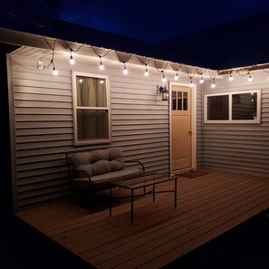 outdoor lighting and deck