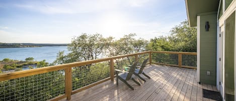 Beautiful lake views from the raised deck