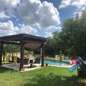 Cabana and pool