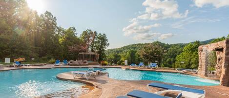 The resort pool is a wonderful place to unwind while having some fun in the sun.