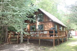 Front View of the Little Chalet in the Woods