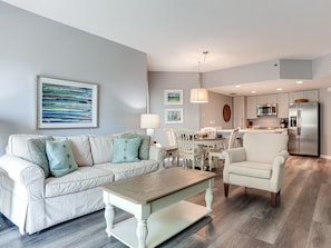 Living Room, Dining Area and Kitchen at 217 Barrington Court