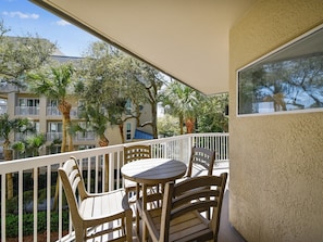 Private Balcony off Living Room at 217 Barrington Court