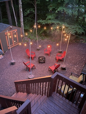  View of fire pit from top deck