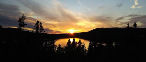 Beautiful sunsets from the deck.