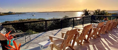 Stunning vista from our deck and just half a mile from George Town the capital.