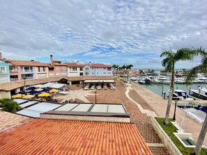 Vibrant Plaza Portofino with restaurants and Cafes