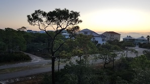 Morning view from the third-floor bedroom
