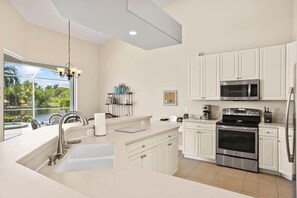 Fully equipped (and stocked) kitchen, guests are left snacks, tea, and more as a component of their stay at no additional cost