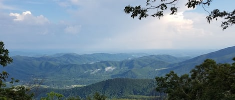 View from one of two decks on upper level