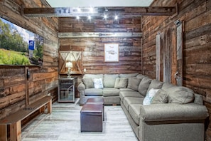 This is the family entertainment room located on the ground level. The garage was converted into this room.