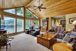 Living Room with a view of Lake Glenville