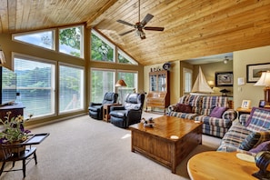 Living Room with a view of Lake Glenville