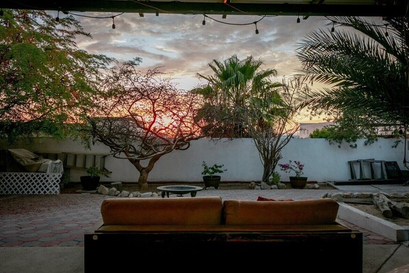 Sunset on the patio