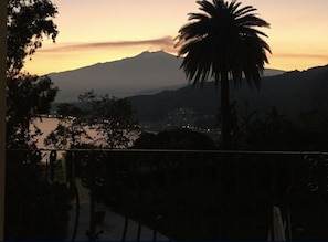 View of Etna from Mon Repos residence