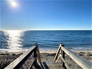 Stairs to Private Beach - 405 Old Wharf Road-Dennisport Cape Cod- New England Vacation Rentals