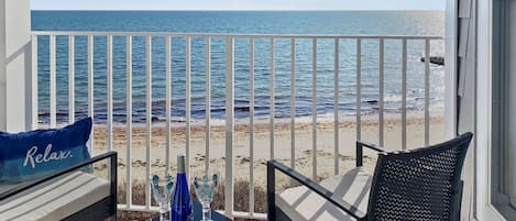 Balcony with beautiful Ocean views - Welcome to Coastal Cove at 405 Old Wharf Road-Dennisport Cape Cod- New England Vacation Rentals