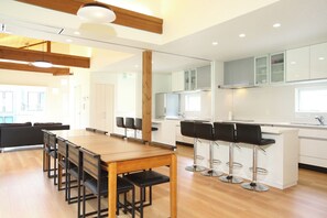 Large living dining kitchen space on the 2F