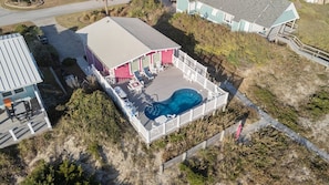 aerial of pool