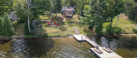 Play in the crystal clear water or hang out on the 500 sq ft dock!