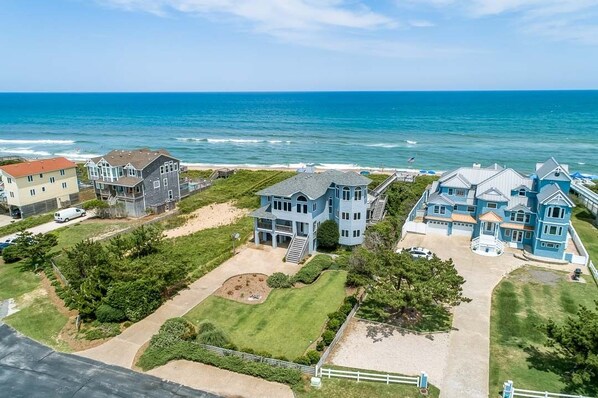 Front Aerial View of Duck Sea Sun