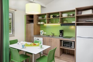 Make a tasty snack in the kitchenette.