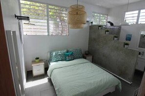 Comfortable Queen size bed with fresh linens and pillows