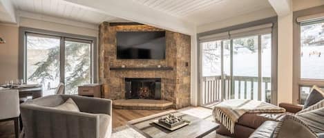 Snowmass living room: Cozy up, soak in mountain views, ultimate retreat!