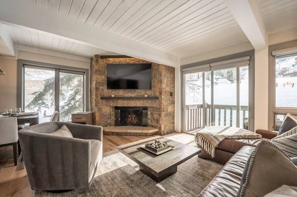 Snowmass living room: Cozy up, soak in mountain views, ultimate retreat!