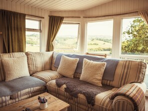 Living area | The Mamgu Lodge, Mochdre, near Newtown