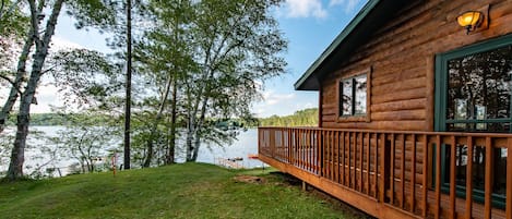 Wrap around deck overlooking the lake. Beautiful sunset views.