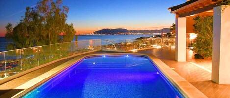 Pool with sea view